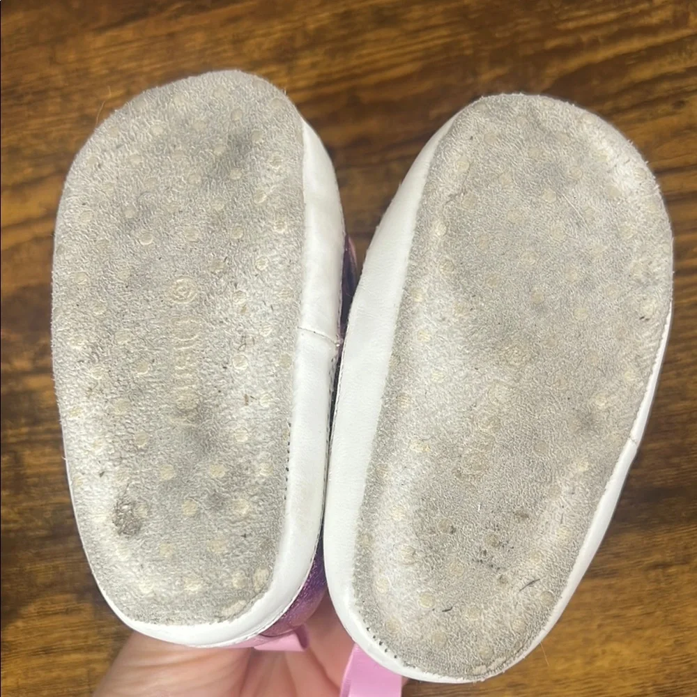 Disney baby Pink Glitter Shoes with Bow